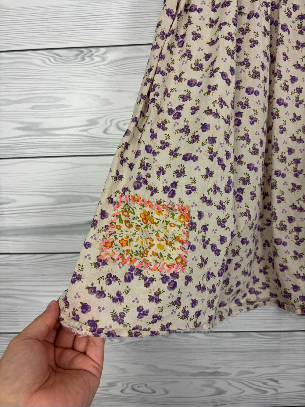 Natural Life floral boho patchwork mini dress size small - Picture 2 of 16
